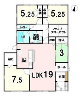 【間取り】 | 【20万円ｷｬｯｼｭﾊﾞｯｸ対象物件】リーブルガーデン北葛城郡広陵町萱野3期 全4棟 2号棟