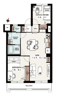 【間取り】 | 朝日プラザ北浦和