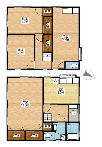 長崎市中小島１丁目の中古一戸建の間取り
