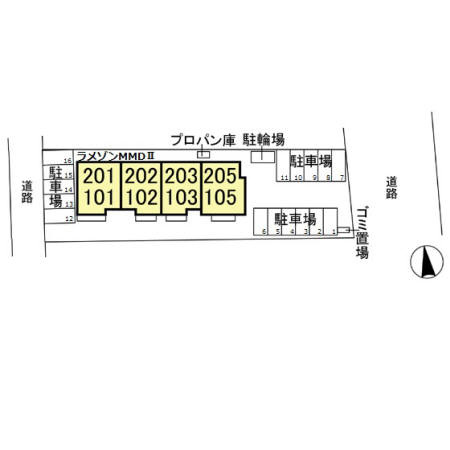 ラ・メゾンＭＭＤⅡの区画図