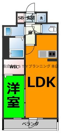 仲介手数料０円！CREST TAPP志賀本通の間取り