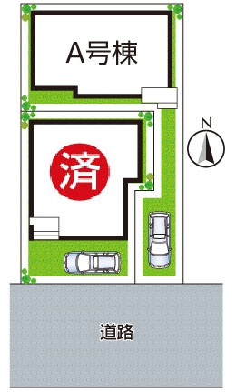 18(土)19(日)現地説明会開催中　高槻市栄町　新築一戸建ての区画図|全2区画
