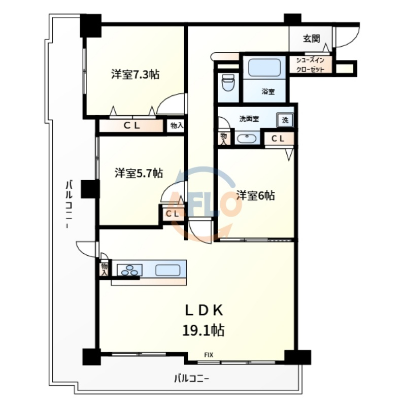 ユニライフ阿倍野IIの間取り|ユニライフ阿倍野II　間取り