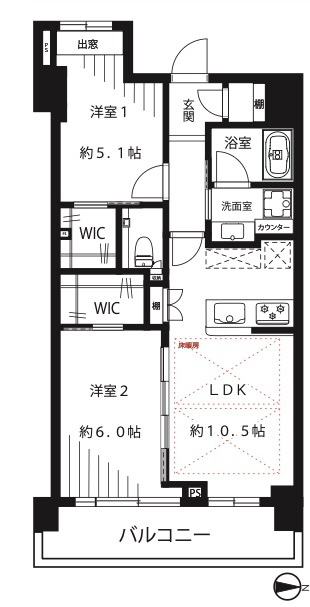 ★仲介手数料無料★KACHIDOKI VIEW TOWER（46階超高層につき眺望良好）
