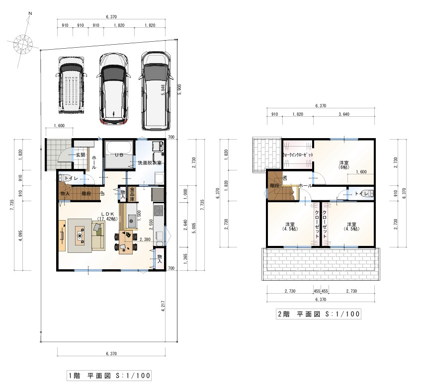 高知市南万々 -A号地・建築条件付き-売土地の参考プラン|A号地