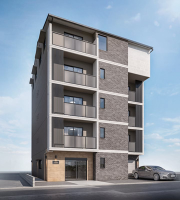 【外観パース】 | 仮称)上京区堀出シ町 新築計画