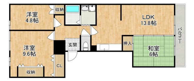 奈良ハイツの間取り