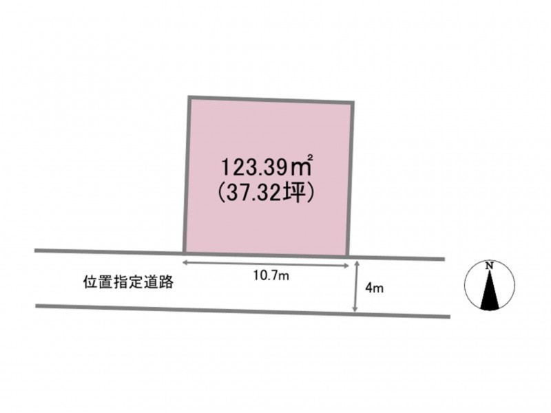 松山市空港通二丁目の区画図