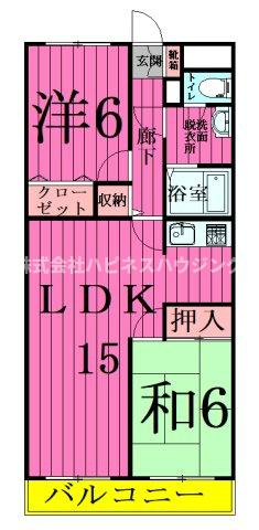 カームヤタ藤第1の間取り