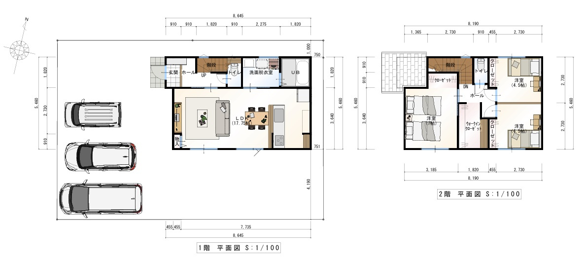 高知市南万々 -C号地・建築条件付き-売土地の参考プラン|C号地