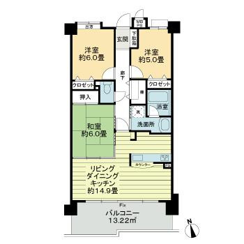 ライオンズマンション三好ヶ丘の間取り
