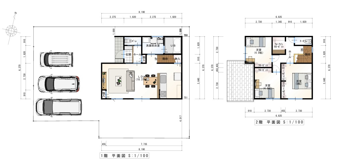 高知市南万々 -D号地・建築条件付き-売土地の参考プラン|D号地