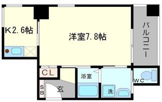 【間取り】 | サン・ロレンツ心斎橋東 | サン・ロレンツ心斎橋東　収納豊富な開放感ある間取り　