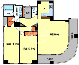【間取り】 | レジディア心斎橋ウエスト　堀江小学校区 | レジディア心斎橋ウエスト　間取り
