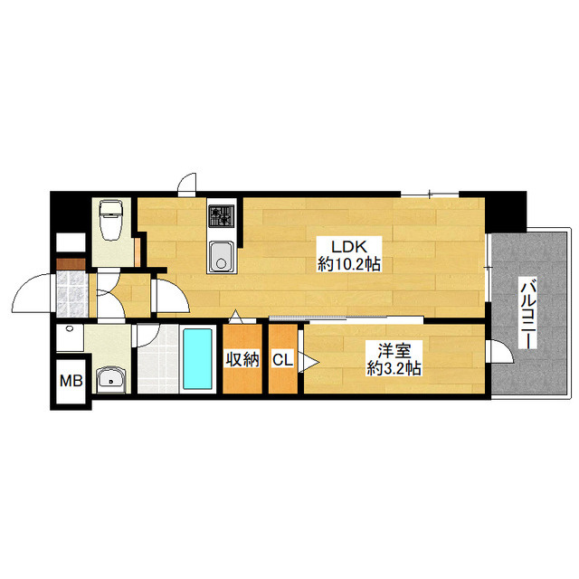 ルーグ箱崎の間取り