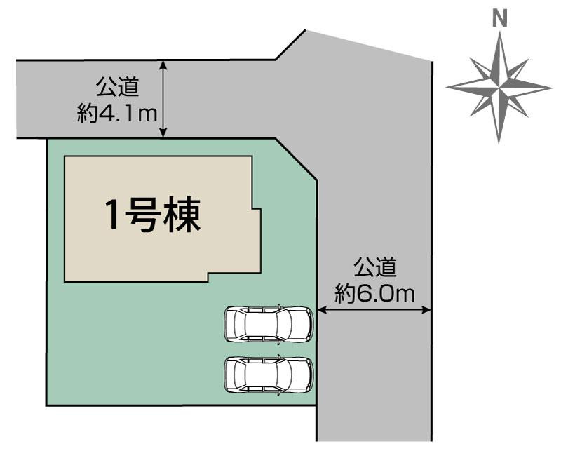 行田市持田4丁目　新築住宅の区画図