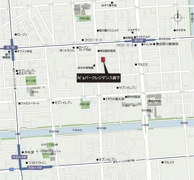 【地図】 | N’sパークレジデンス森下（エヌズパークレジデンス森下）