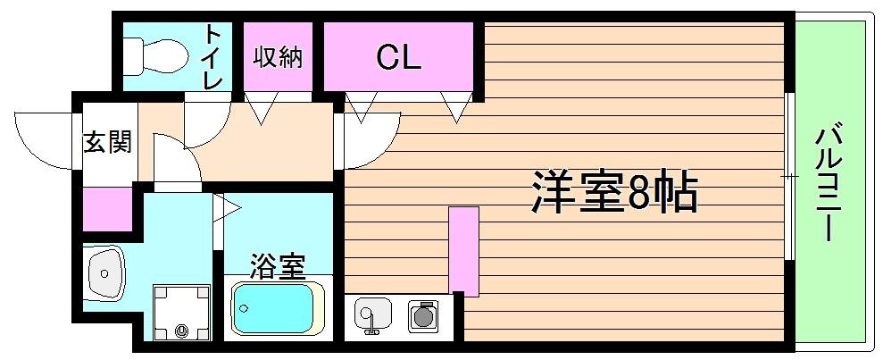 大阪市城東区中央１丁目の賃貸マンションの間取り