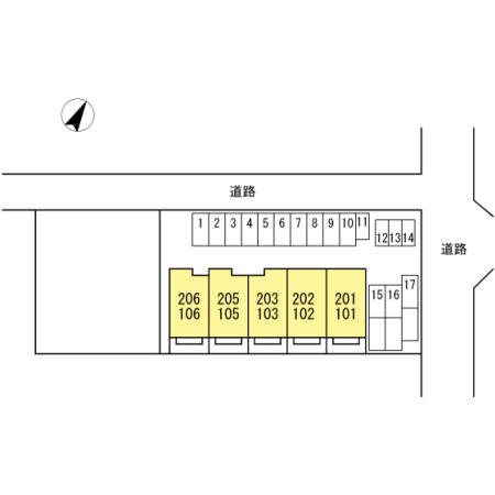 クレセントⅠの区画図