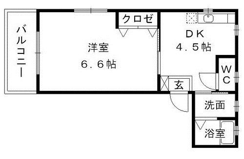 Aレガート大橋南の間取り