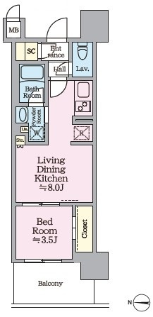 リビオシティ神戸名谷の間取り