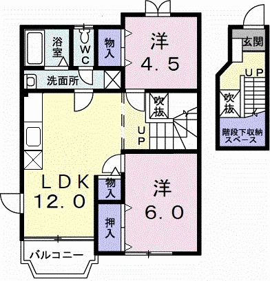 めぞん　ちひろの間取り|間取図