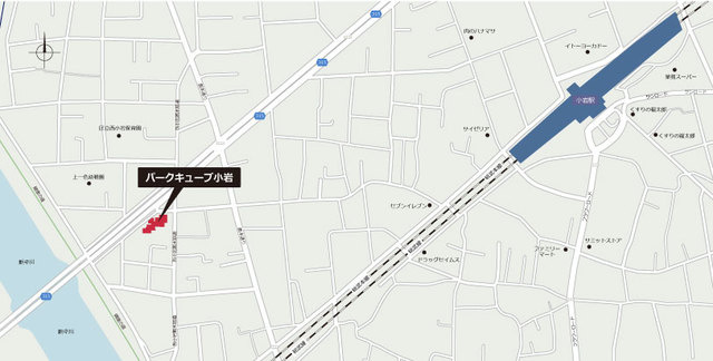 パークキューブ小岩の地図