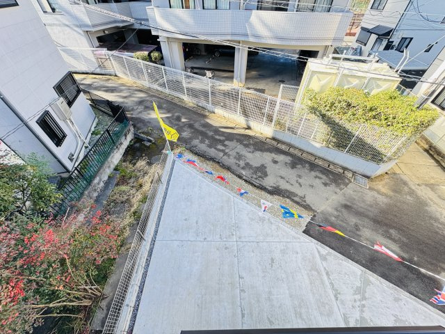 松戸市松戸新築戸建【南部小学校：10分】の展望|バルコニーより道路側眺望