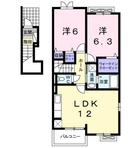 シンシアリー三笠Ⅰの間取り
