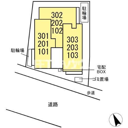 D-ROOM幕張町5丁目PJの区画図