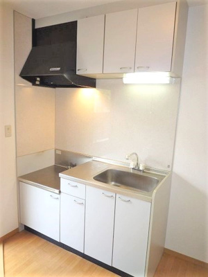 【キッチン】 | メイプルハウスＢ棟 | ガスコンロが設置できるキッチンです(*^^*)