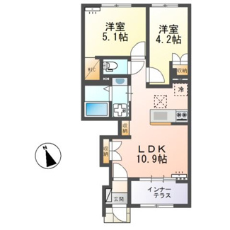【間取り】 | 仮）ひたちなか市足崎字原 新築アパートⅡ期
