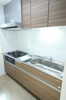 ３口コンログリル付システムキッチン