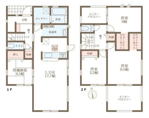 リーブルガーデン曽大根 ／新築一戸建の間取り