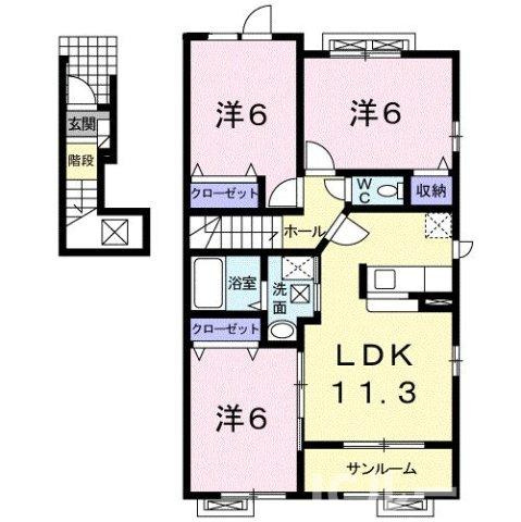 ブランシェスⅡの間取り