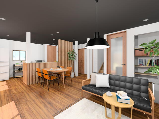 宇都宮市鶴田3丁目　3ＳＬＤＫ　中古住宅の居間・リビング