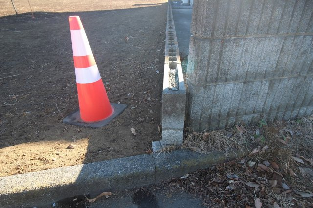 《分譲地》小山市若木町1丁目　全4区画の外観|南側隣地との境界（2026年1月撮影）