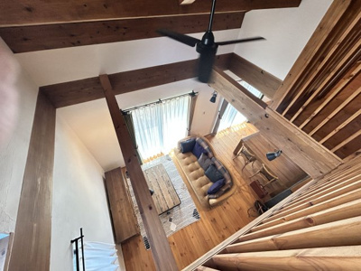 【内装】 | 三橋町蒲船津売家 | 光と性能の両立をアピール 吹き抜けから光注ぐリビング！