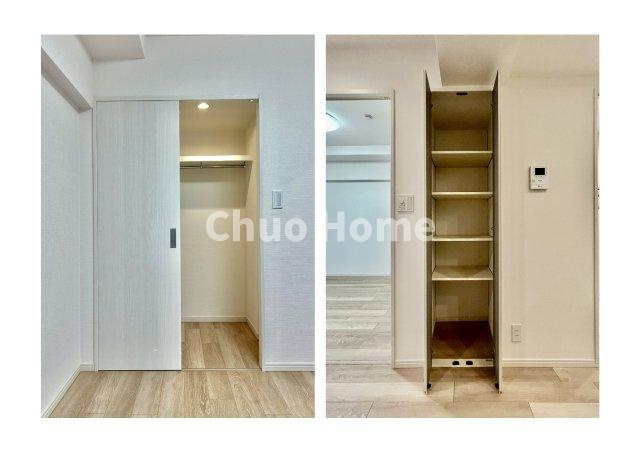 ジョイフル門前仲町第１の収納|居室にはクローゼットを完備し、自由度の高い家具の配置が叶うシンプルな空間です。お子様の成長と必要になる子供部屋を与えるにはぴったりの間取りですね。