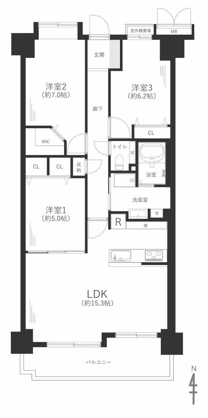 セルヴィオ2番館の間取り