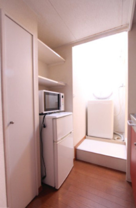 プチ・フルールの設備| 冷蔵庫、洗濯、電子レンジ付
