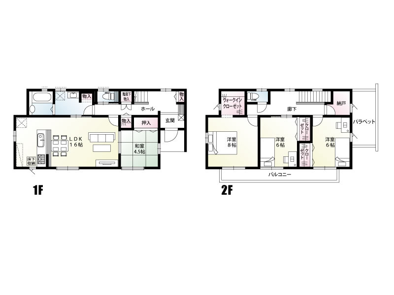 熊谷市妻沼　新築戸建　全4区画　の間取り