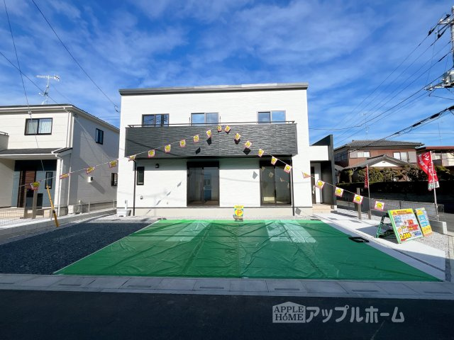 熊谷市妻沼　新築戸建　全4区画　の外観|☆内覧可能☆アップルホームでは物件のメリットデメリットお客様の立場にたちお伝えさせていただきます！いつでもお気軽にお問合せOKです！TEL「0120-466263」