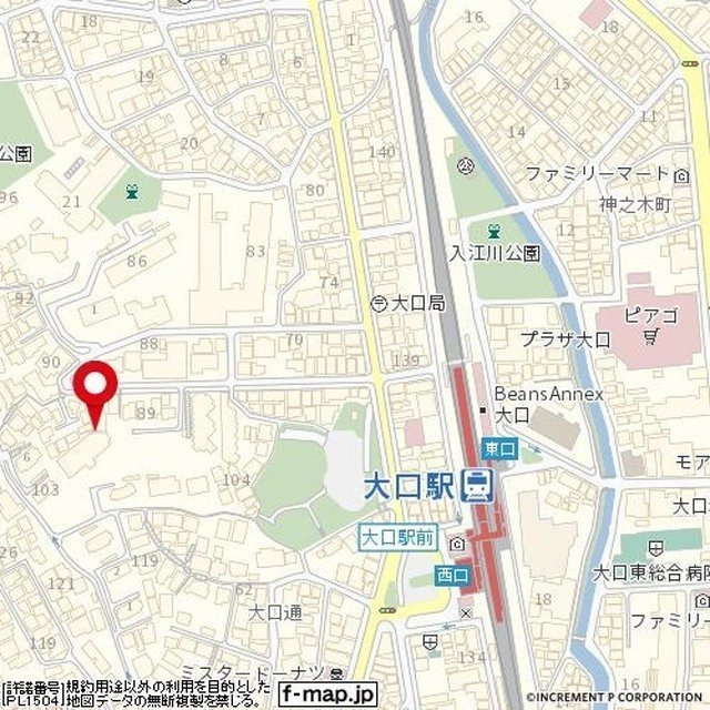 クリオ大口壱番館の地図