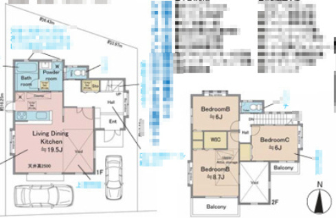 『八王子市中古戸建て』八王子市大谷町54-58【仲介手数料無料】　八王子市大谷町　の間取り|～仲介手数料無料☆八王子ひなた不動産～八王子市大谷町　中古戸建て
