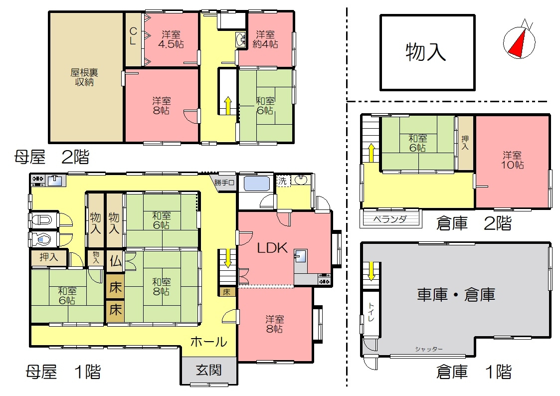 丹波市氷上町油利の中古一戸建の間取り
