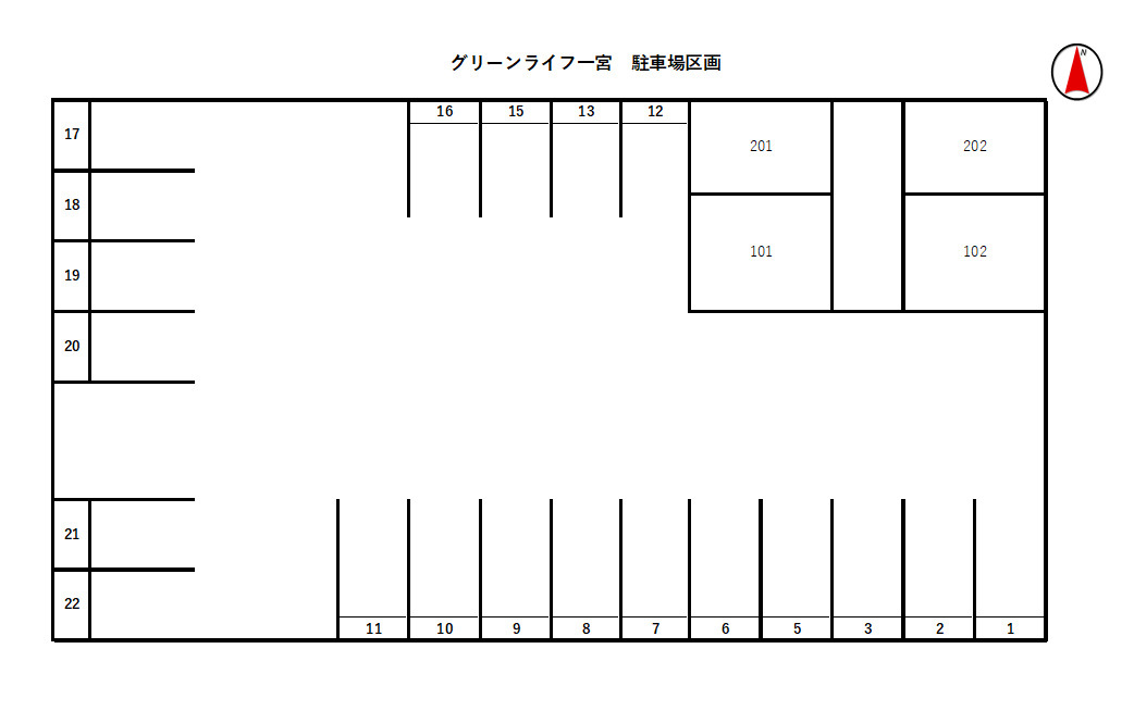 グリーンライフ一宮の区画図