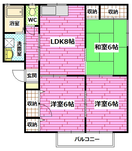 グリーンタウン矢野東Bの間取り