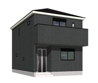 【外観パース】 | 岐阜市加納矢場町新築建売限定1邸！お車並列2台可能！加納小学校までも徒歩8分！ | 岐阜市加納矢場町新築建売限定1邸！お車並列2台可能！加納小学校までも徒歩8分！