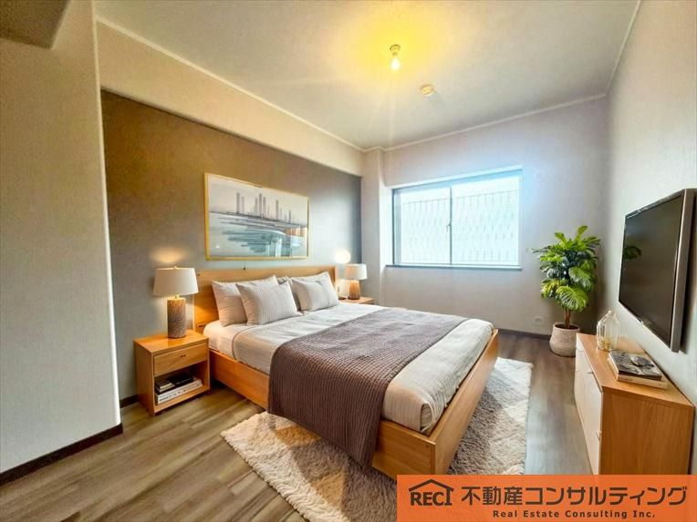 甲子園口ビューハイツ一号棟（北棟）の寝室